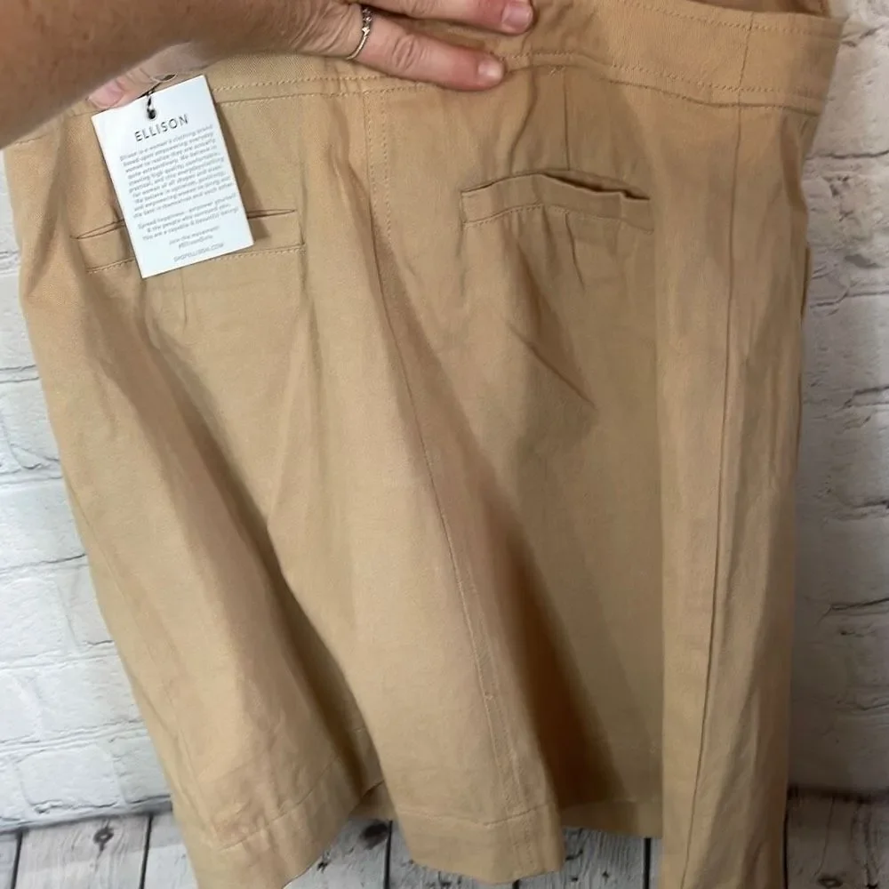 Ellison Khaki Retro Overall Skirt Jumper Pinafore size small‎ NEW